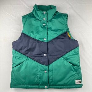 The North Face Women's Sylvester Vest Size Snap Retro Colorblock - Medium